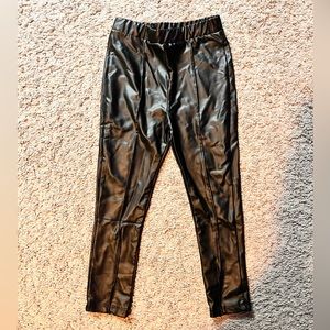 Girls Leather Leggings 4T
